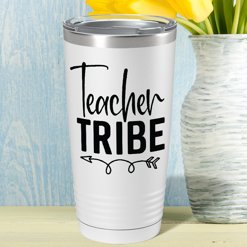 Teacher Tribe on White 20oz Tumbler