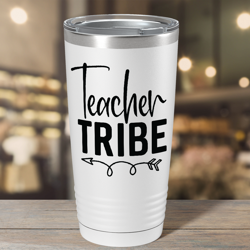Teacher Tribe on White 20oz Tumbler