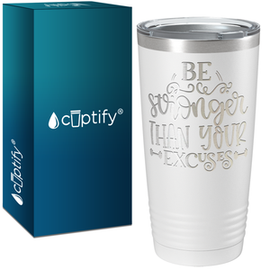 Be Stronger Laser Engraved on Stainless Steel Motivational Tumbler