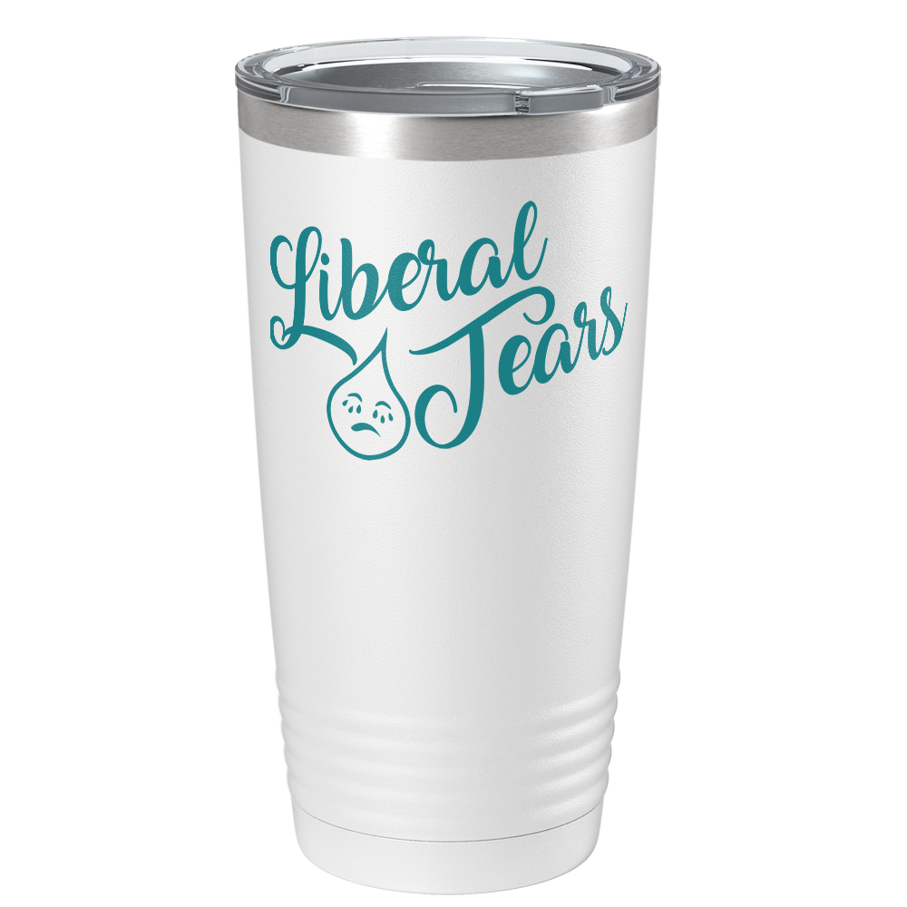 Liberal Tears Crying on White 20 oz Stainless Steel Tumbler