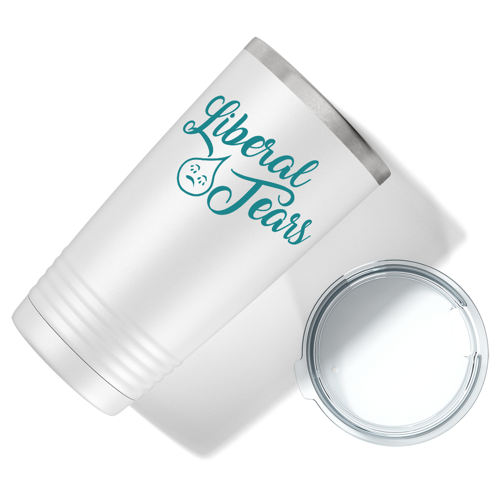 Liberal Tears Crying on White 20 oz Stainless Steel Tumbler