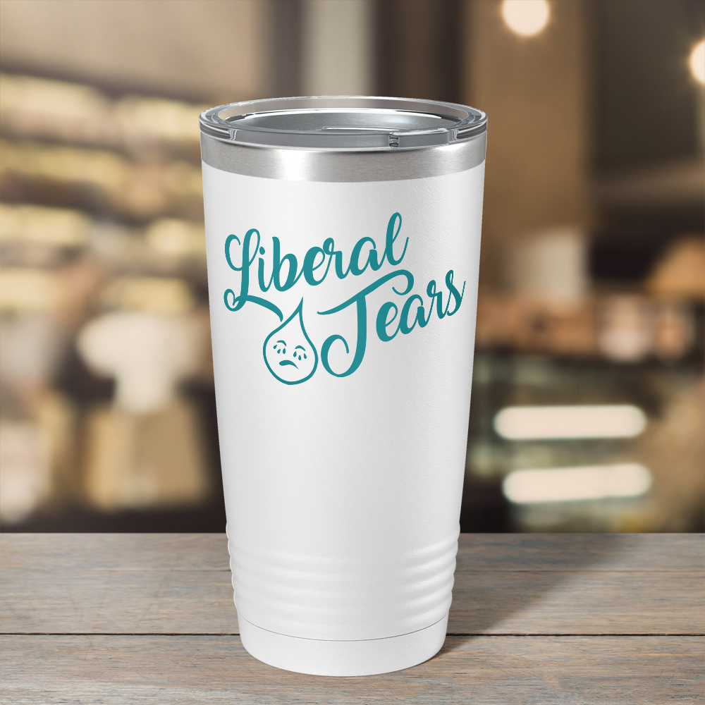 Liberal Tears Crying on White 20 oz Stainless Steel Tumbler