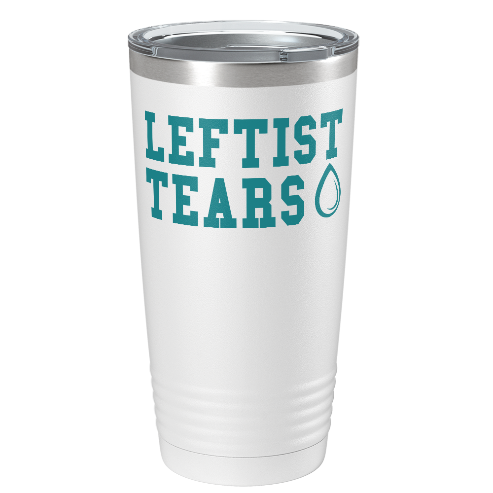 Leftist Tears on White 20 oz Stainless Steel Tumbler