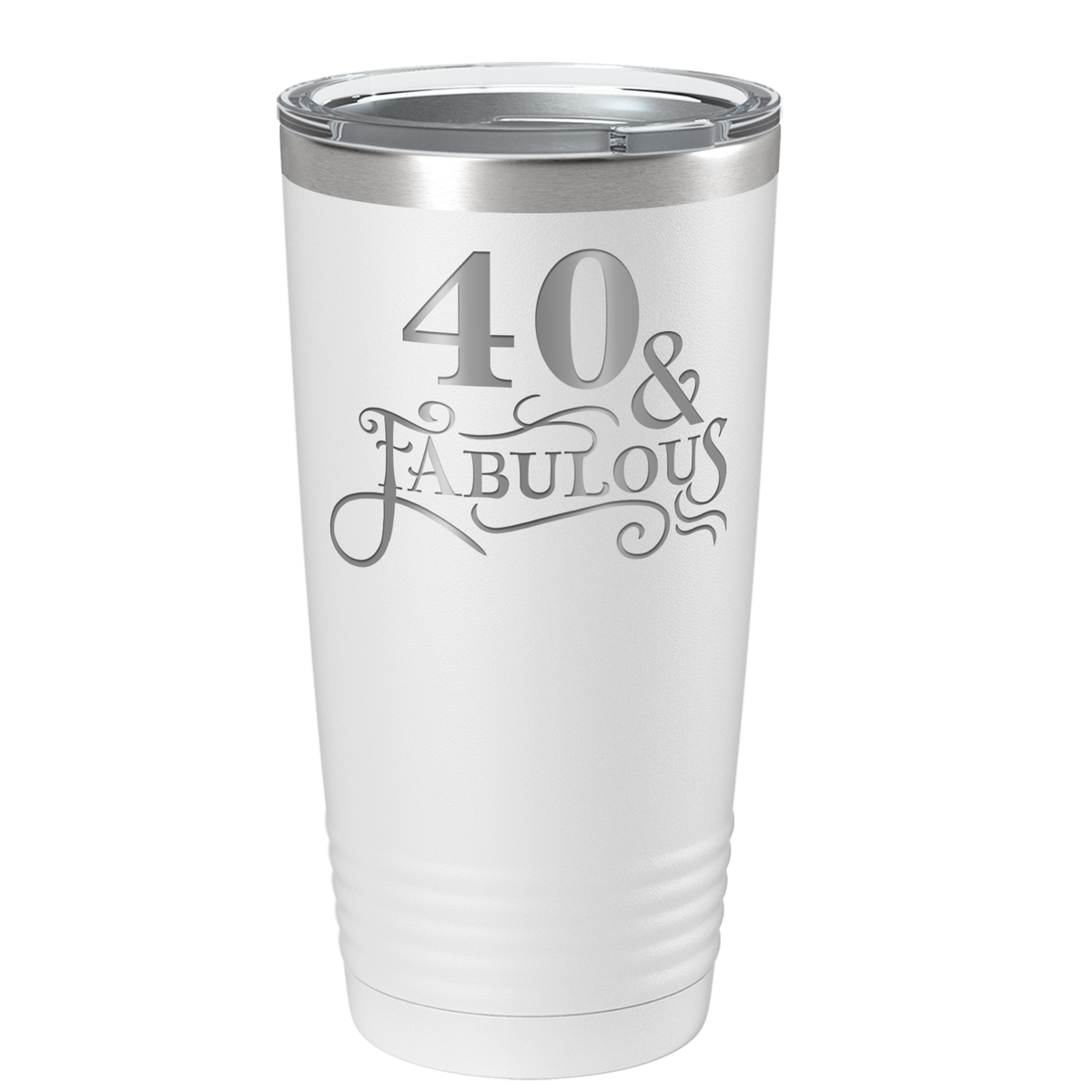 40 & Fabulous on Stainless Steel Birthday Tumbler