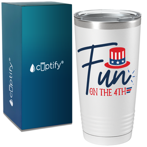 Fun on the 4th on White 20oz Tumbler