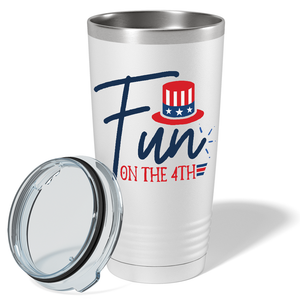 Fun on the 4th on White 20 oz Stainless Steel Tumbler