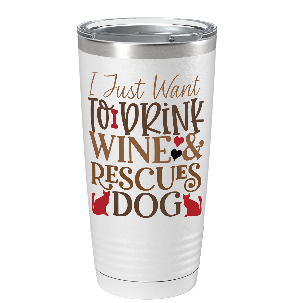 Busy Being A Dog Mama on White Tumbler