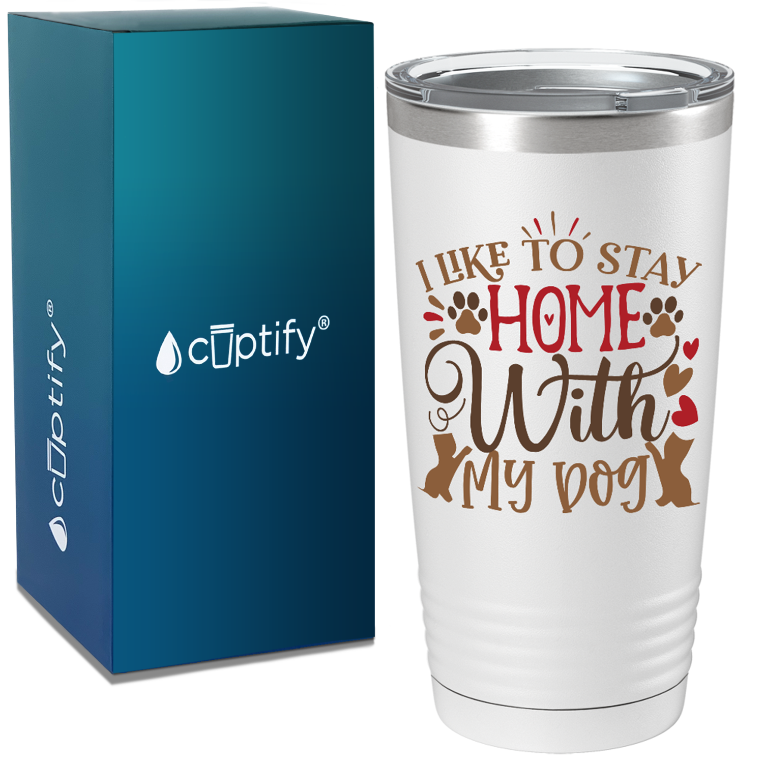 I Like to Stay Home With My Dog on Dogs 20oz Tumbler