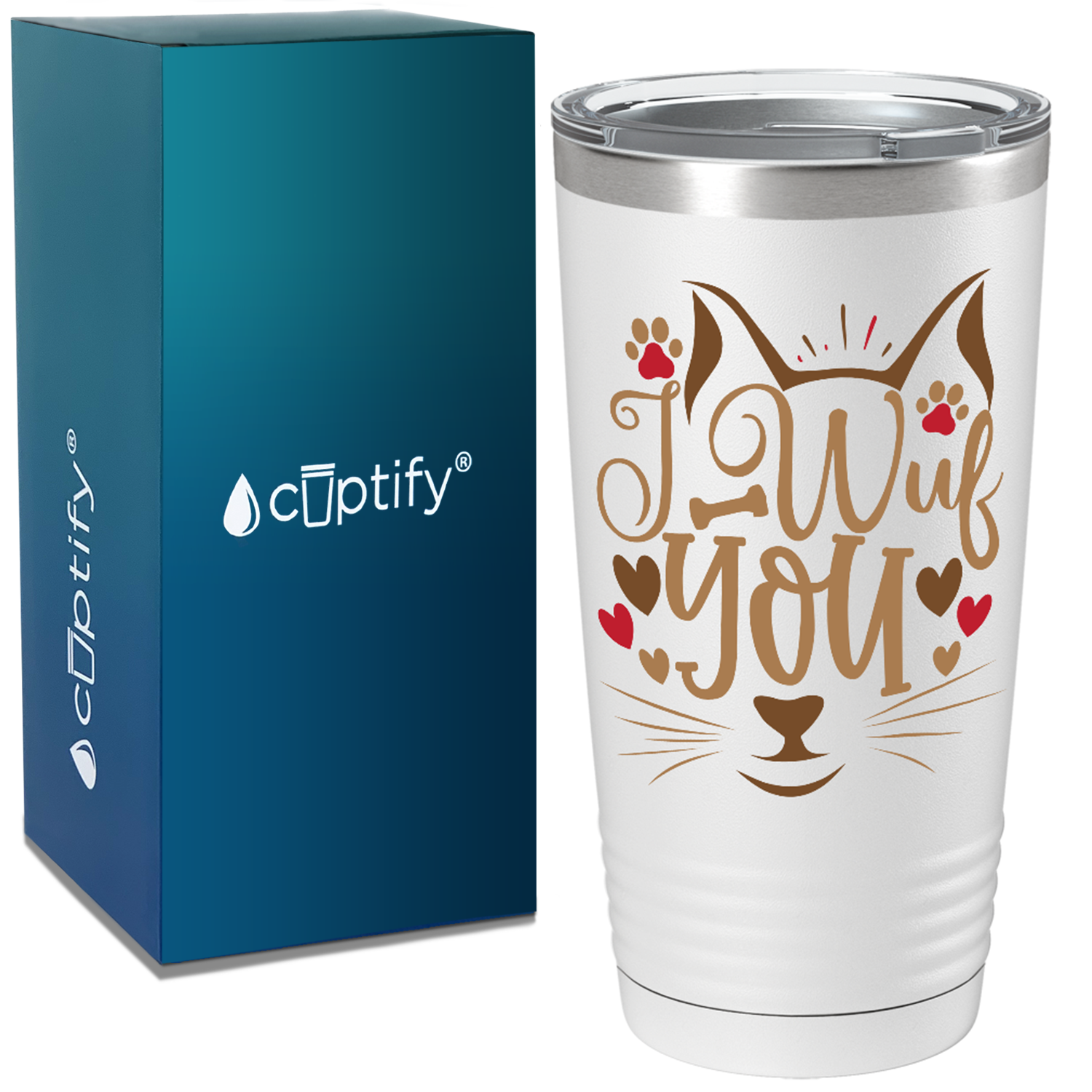 I Wuf You on Dogs 20oz Tumbler