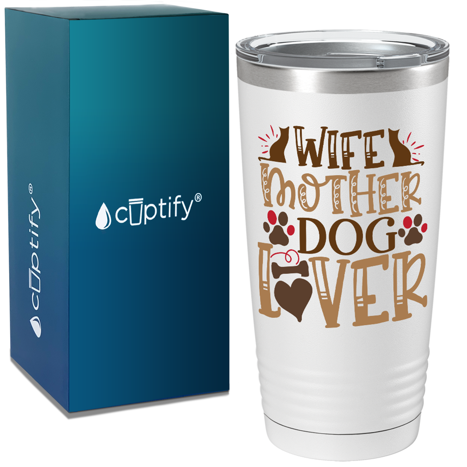 Wife Mother Dog Lover on Dogs 20oz Tumbler