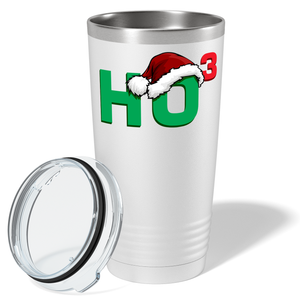 Ho Cubed with Hat on White Christmas 20oz Tumbler