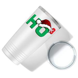 Ho Cubed with Hat on White Christmas 20oz Tumbler