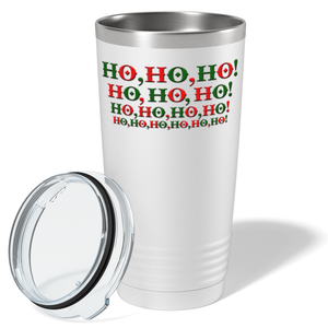 Ho Ho Ho HO HO on White Christmas 20oz Tumbler