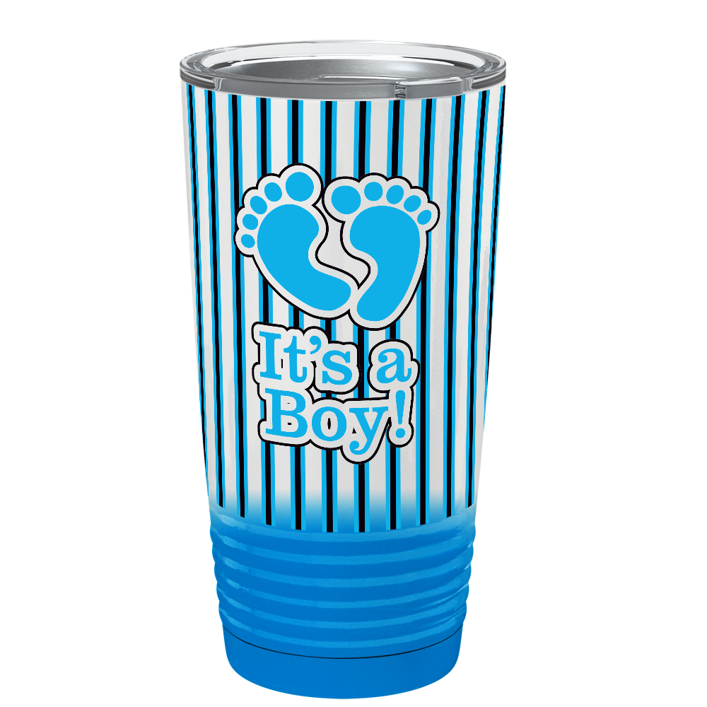 It's a Baby on White Lite Blue Ombre Wrap 20 oz 20oz Tumbler