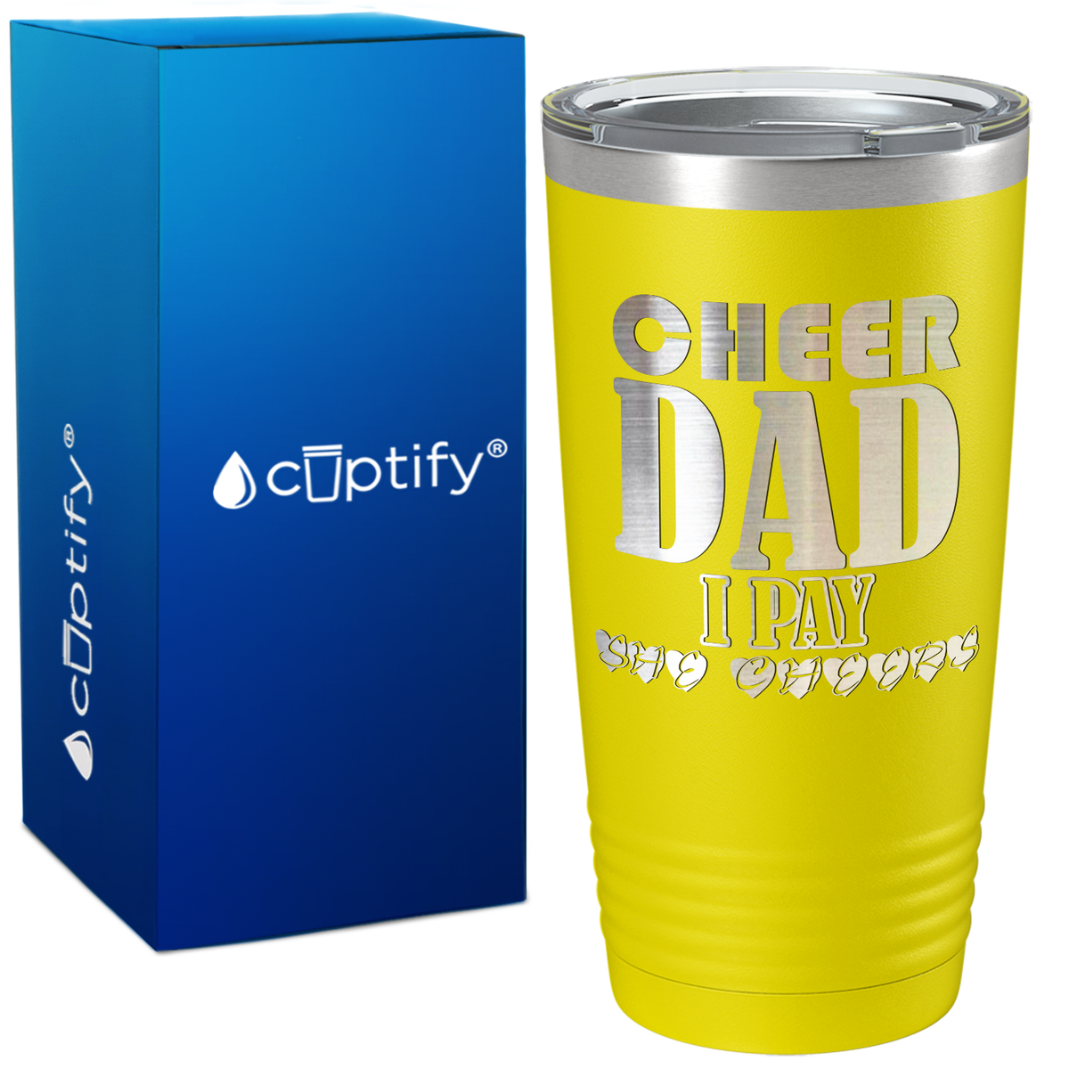 Cheer Dad I Pay She Cheers on 20oz Tumbler
