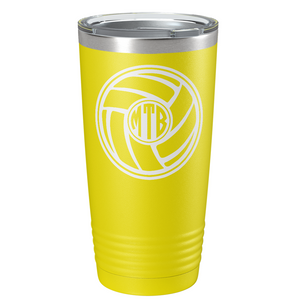 Monogram Volleyball on Stainless Steel Volleyball Tumbler