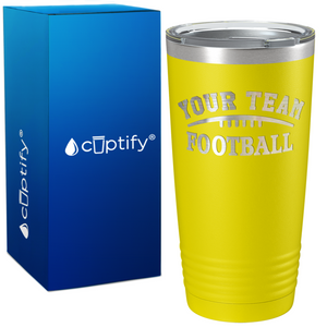 Custom Football Team on 20oz Tumbler