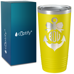 Bowed Anchor Monogram 20oz Tumbler