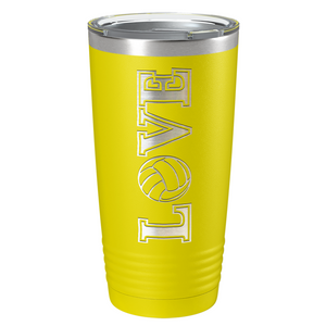 Love Volleyball Laser Engraved on Stainless Steel Volleyball Tumbler