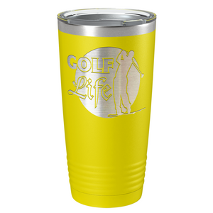 Golf Life Laser Engraved on Stainless Steel Golf Tumbler