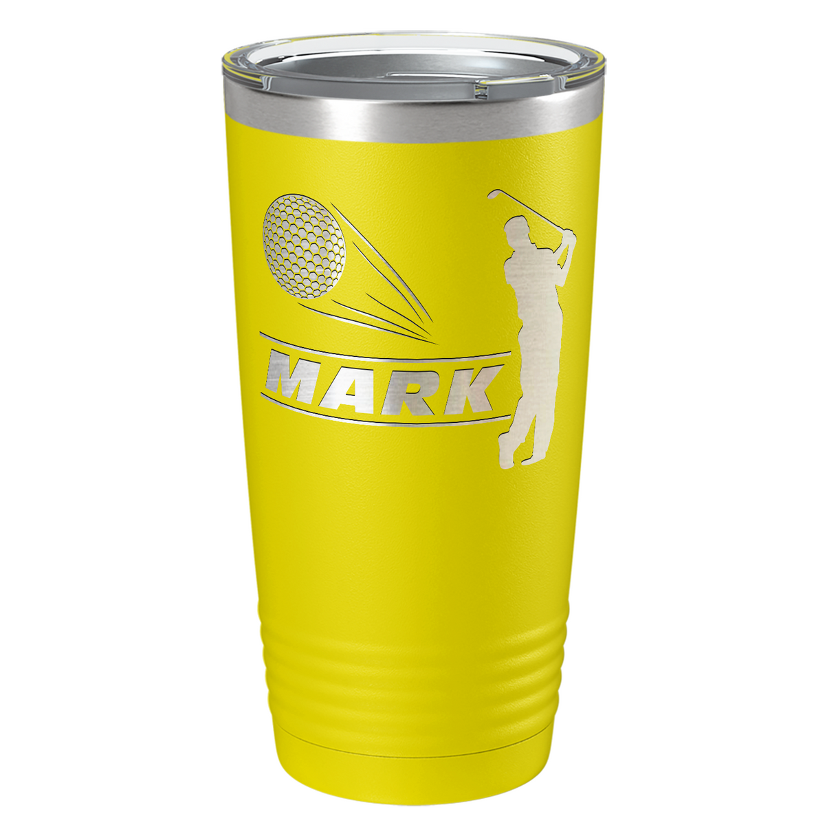 Personalized Golfer Laser Engraved on Stainless Steel Golf Tumbler
