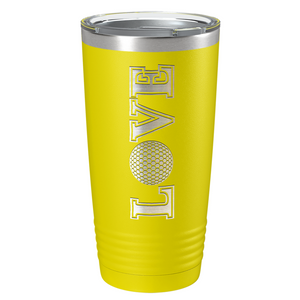 Golf Love Laser Engraved on Stainless Steel Golf Tumbler