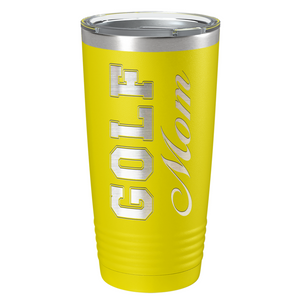 Golf Mom Laser Engraved on Stainless Steel Golf Tumbler