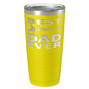 Best Gymnastics Dad Ever Laser Engraved on Stainless Steel Gymnastics Tumbler