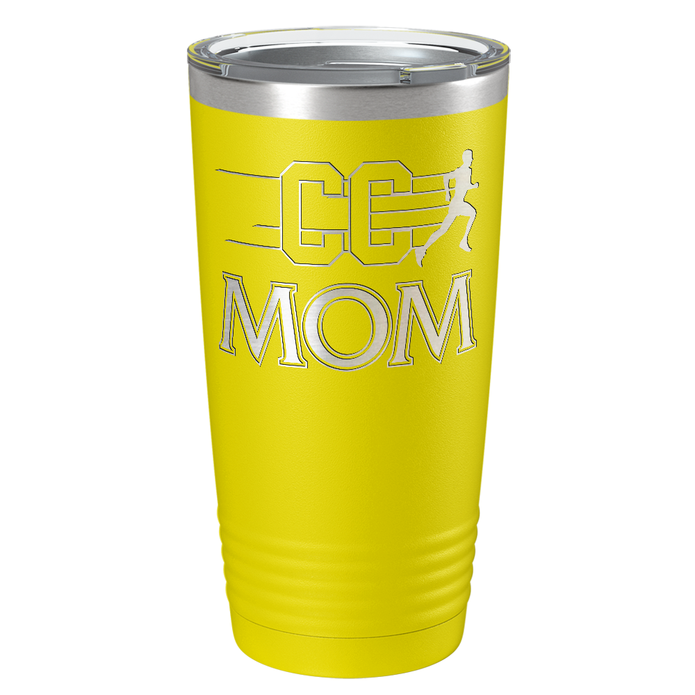 Cross Country Mom Laser Engraved on Stainless Steel Cross Country Tumbler