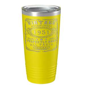 1951 Vintage Perfectly Aged 70th on Stainless Steel Tumbler