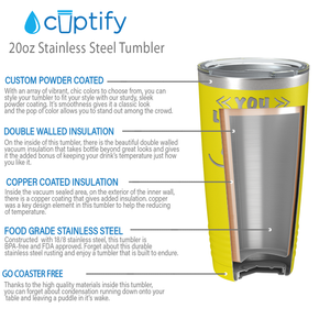 You Look Like I Need Drink on Yellow 20 oz Stainless Steel Ringneck Tumbler