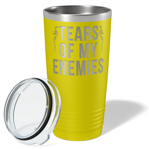 Tears of my Enemies on Yellow 20 oz Stainless Steel Ringneck Tumbler