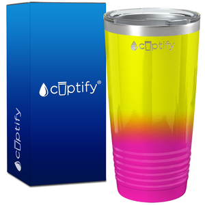 Yellow Pink Ombre 20oz Tumbler