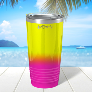 Yellow Pink Ombre 20oz Tumbler