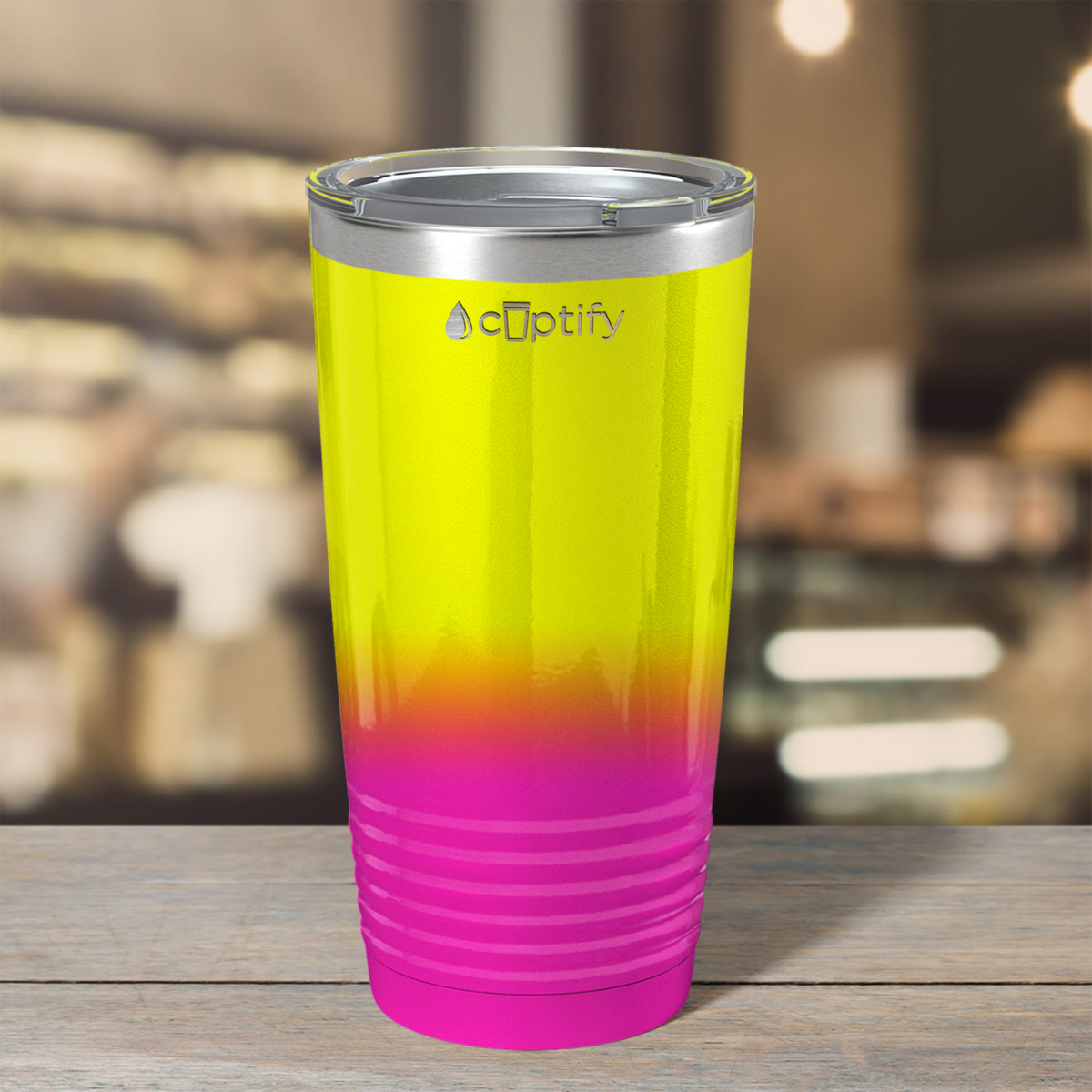 Yellow Pink Ombre 20oz Tumbler