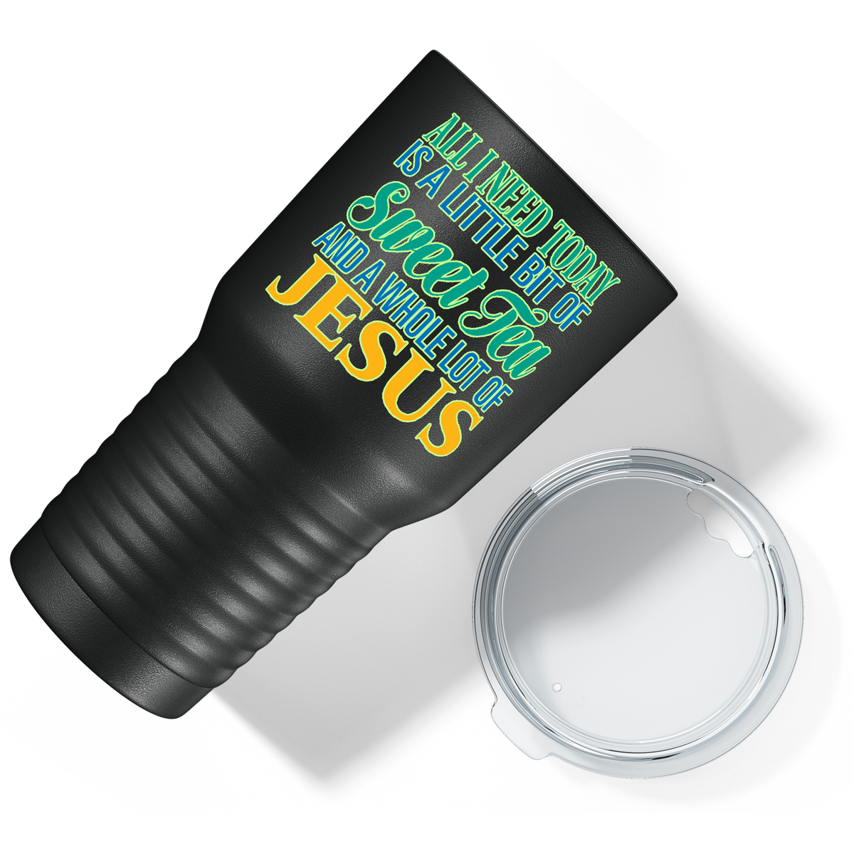 All I Need Today is a Little Bit on Black 30 oz Stainless Steel Tumbler