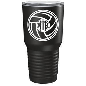 Monogram Volleyball on Stainless Steel Volleyball Tumbler