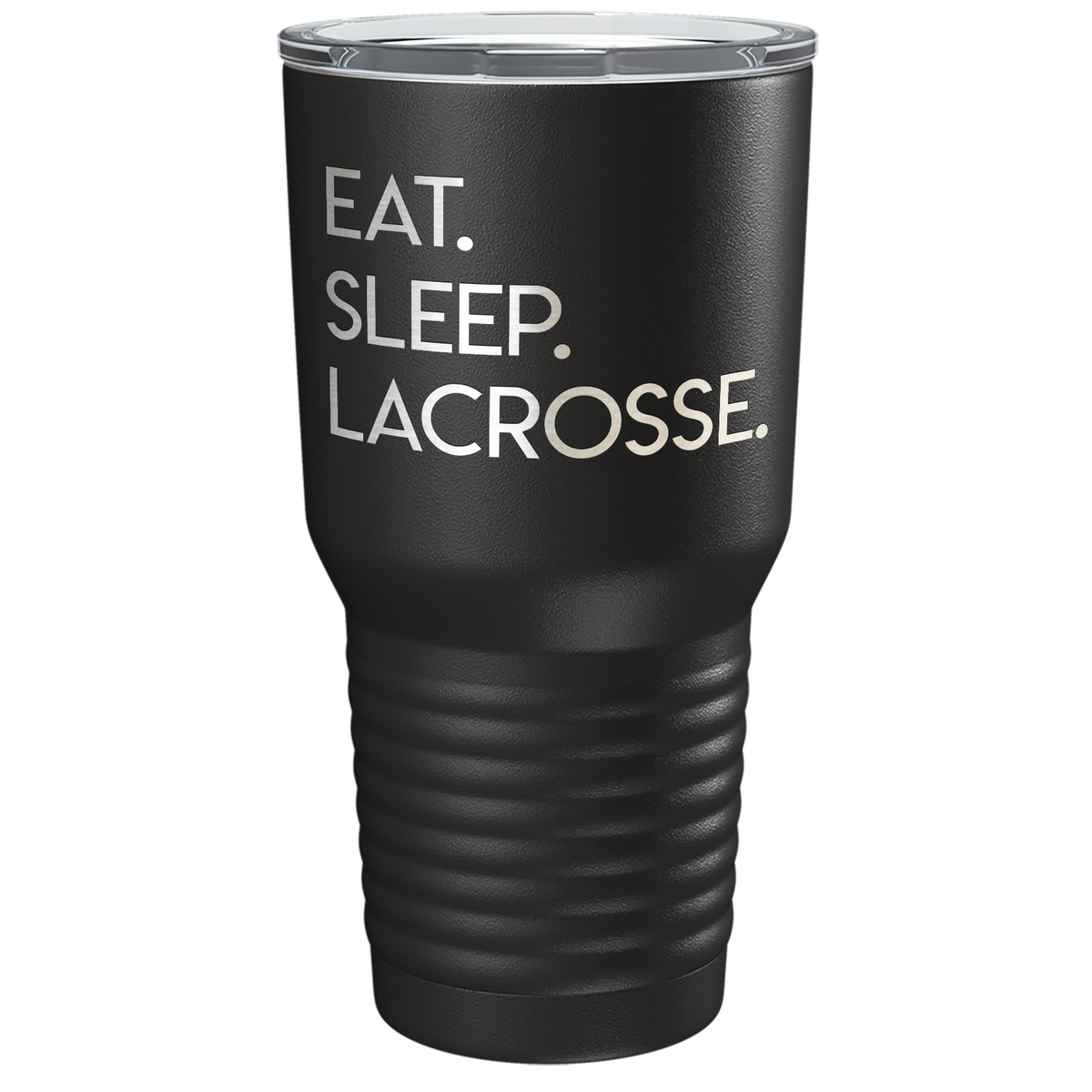 Eat Sleep Lacrosse Laser Engraved on Stainless Steel Lacrosse Tumbler