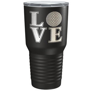 Love Golf Laser Engraved on Stainless Steel Golf Tumbler