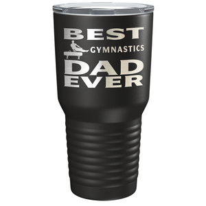 Best Gymnastics Dad Ever Laser Engraved on Stainless Steel Gymnastics Tumbler