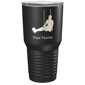 Personalized Male Gymnast Silhouette Laser Engraved on Stainless Steel Gymnastics Tumbler