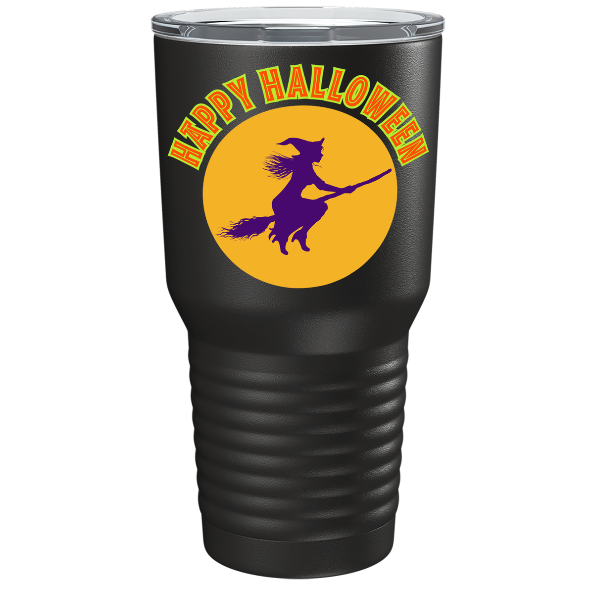 Happy Halloween Witch on Stainless Steel Halloween Tumbler