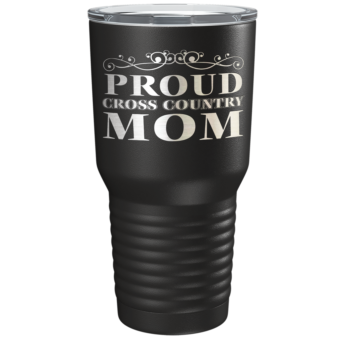 Proud Cross Country Mom Laser Engraved on Stainless Steel Cross Country Tumbler