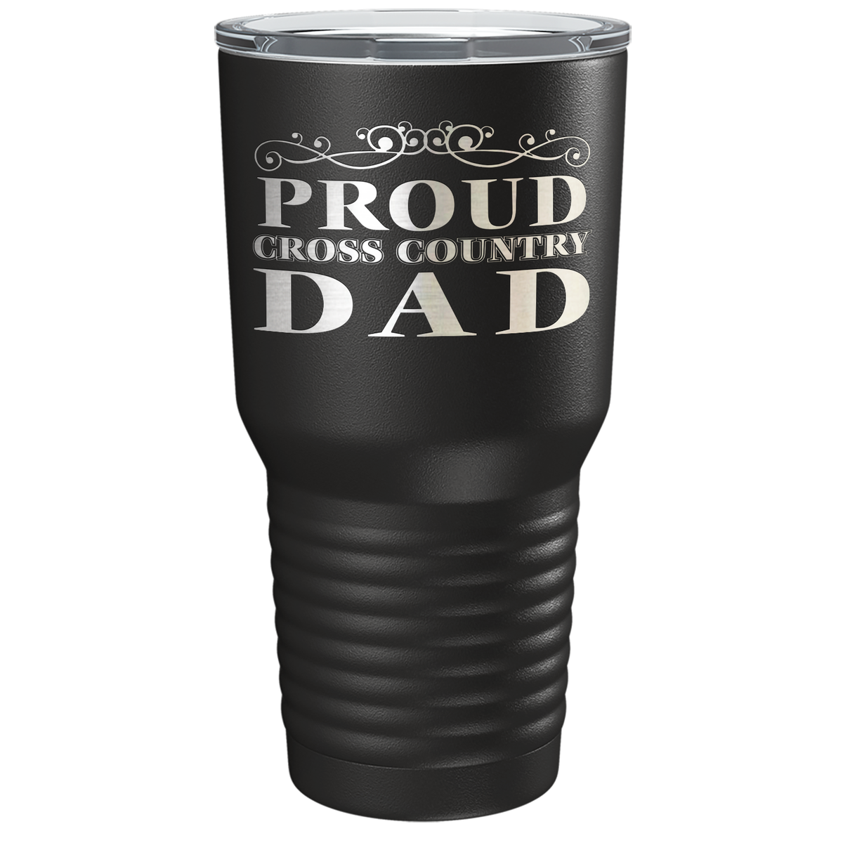 Proud Cross Country Dad Laser Engraved on Stainless Steel Cross Country Tumbler