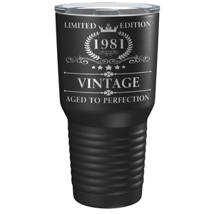 1981 Limited Edition Aged to Perfection 40th on Stainless Steel Tumbler