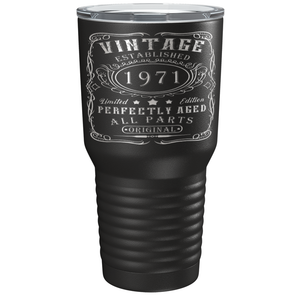 1971 Vintage Perfectly Aged 50th on Stainless Steel Tumbler