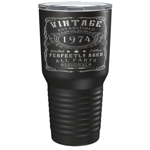 1974 Vintage Perfectly Aged 47th on Stainless Steel Tumbler