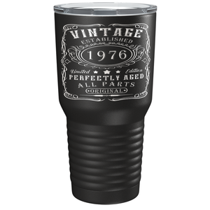 1976 Vintage Perfectly Aged 45th on Stainless Steel Tumbler