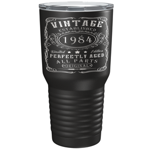 1984 Vintage Perfectly Aged 37th on Stainless Steel Tumbler