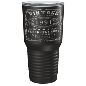 1991 Vintage Perfectly Aged 30th on Stainless Steel Tumbler